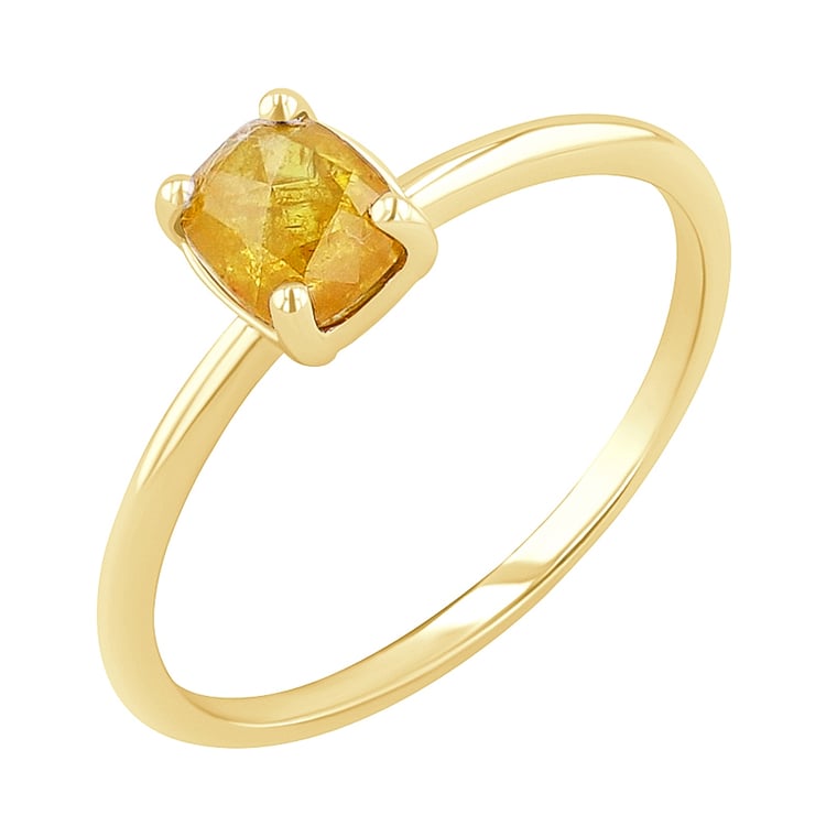 Zlatý prsten s cushion salt and pepper diamantem Reeva 126348