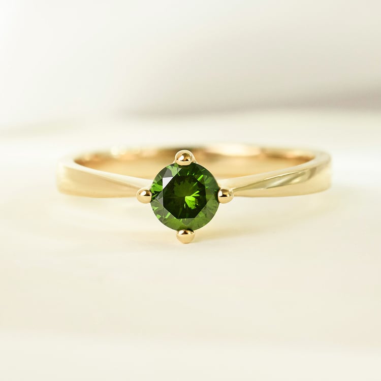 Zásnubní prsten se zeleným diamantem Mahiya 161635