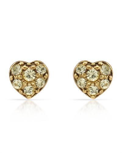 Náušnice srdce s krystaly