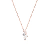 Stříbrný přívěsek s měsíčním kamenem, růženínem a topazy Daisi