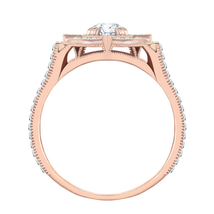 Zlatý prsten ve vintage stylu 35766