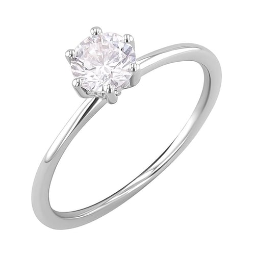 Zdobený zásnubní prsten s diamanty Donia