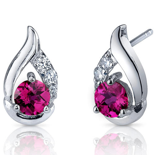 Náušnice s rubíny 10780