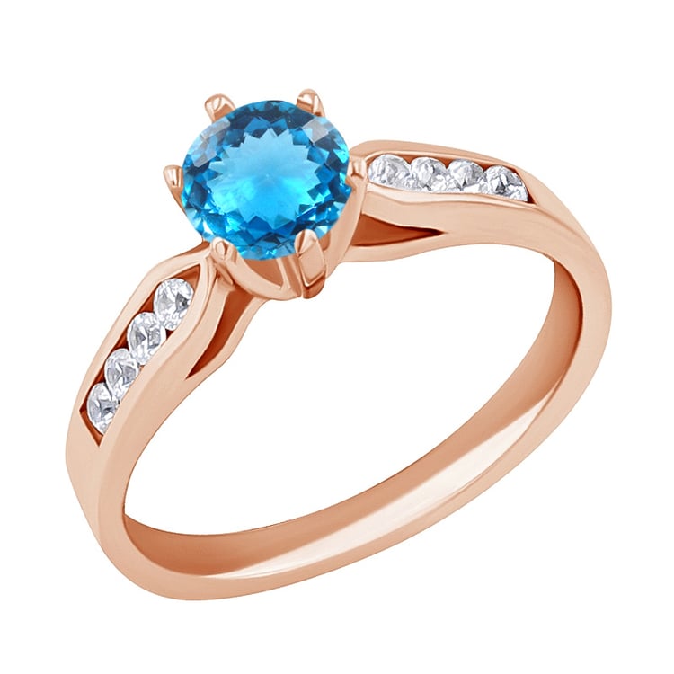 Zásnubní prsten s topazem a diamanty Mita 129455