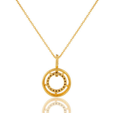 Stříbrný náhrdelník s diamanty 6342