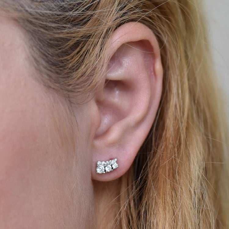 Náušnice ze stříbra 24624