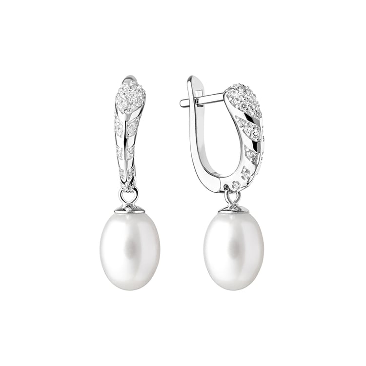 Stříbrné náušnice s perlami