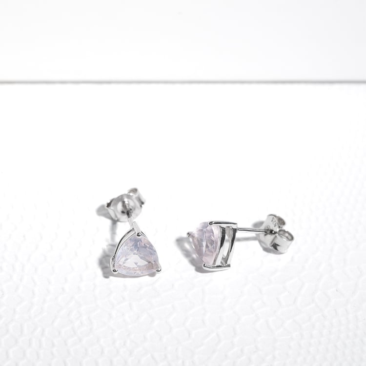 Stříbrné náušnice s růženíny Nellie 124185