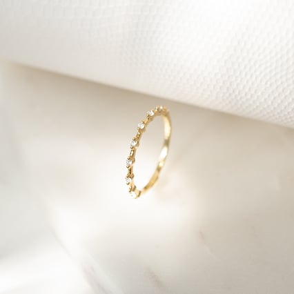 Stříbrný eternity prsten s lab-grown diamanty Khalid