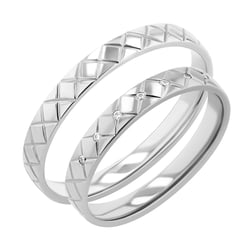 Atypické zlaté snubní prsteny s diamanty Myron