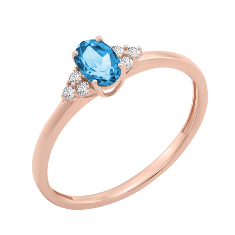 Zásnubní prsten se švýcarským topazem a diamanty Sheldo 151165