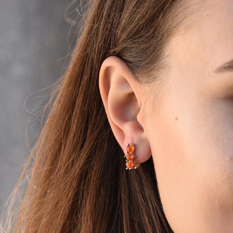 Stříbrné náušnice s opály 49282