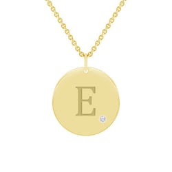 Zlatý přívěsek s diamantem a gravírem písmene Sager