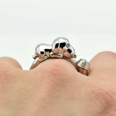 Prsten z bílého zlata