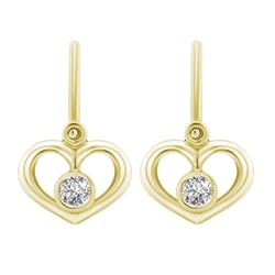 Zlaté dětské náušnice srdíčka Ariel