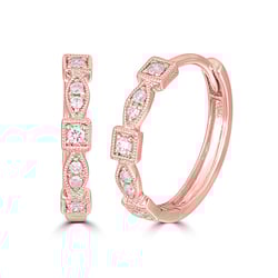 Kruhové náušnice s diamanty Nedim