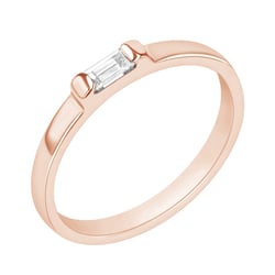 Jemný prsten s moissanitem Xenia