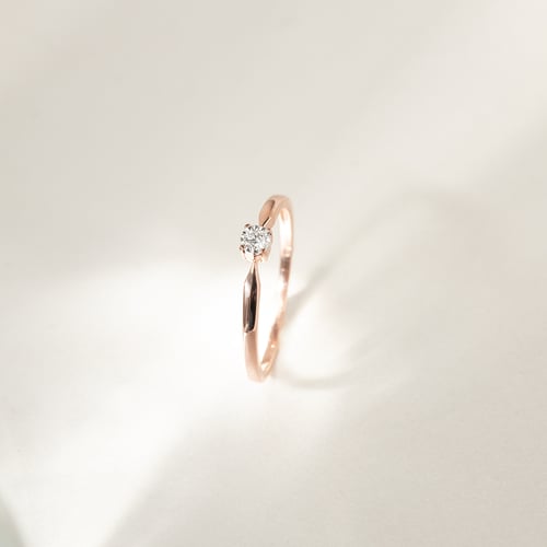 Elegantní zásnubní prsten s diamantem Ximena