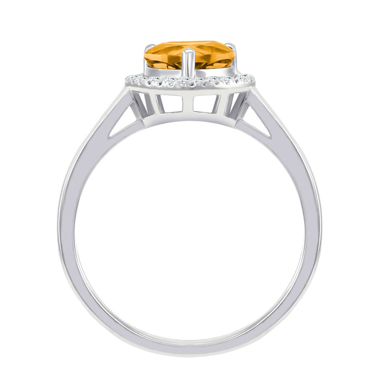 Zlatý prsten s citrínovým srdcem 35454