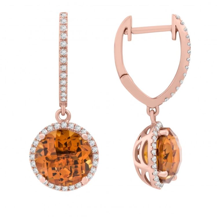 Zlaté citrínové náušnice 8475