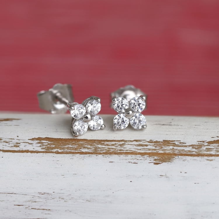 Diamantové náušnice z bílého zlata 85808