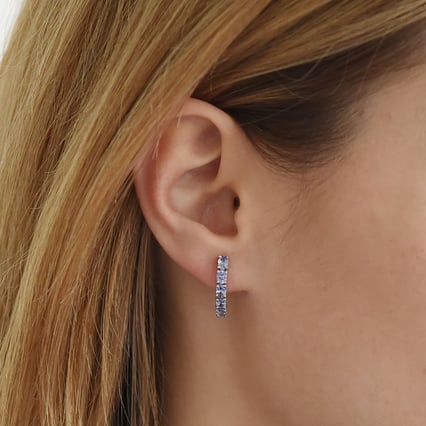 Stříbrné náušnice s tanzanity Felixa