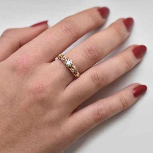 Vintage zásnubní prsten s lab-grown diamanty Chantal