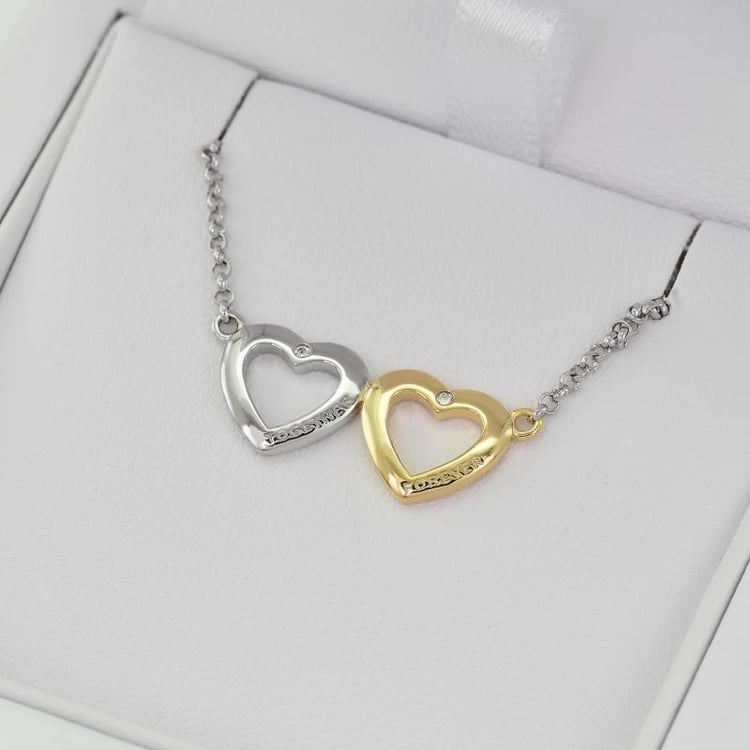 Stříbrná zamilovaná srdíčka 8329