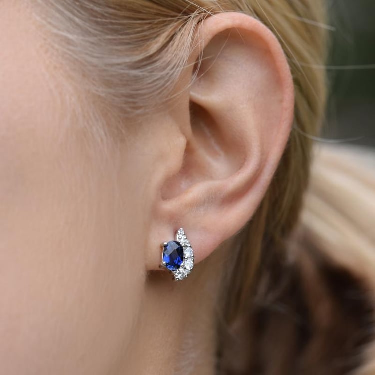 Safírové náušnice 13882