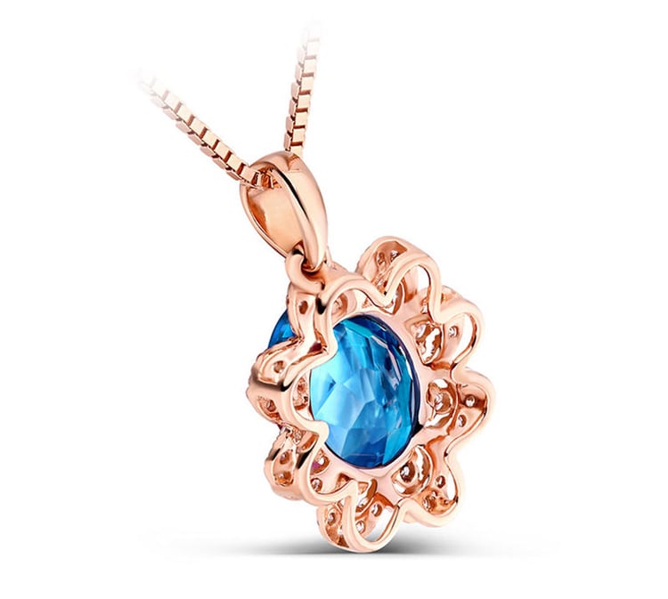 Zlatý topazový náhrdelník 9827