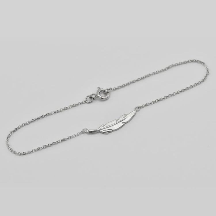 Stříbrný náramek peříčko 33584