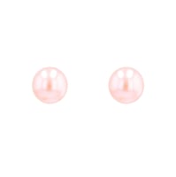 Zlaté náušnice s broskvovými perlami Dione