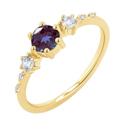 Zásnubní prsten s lab-grown alexandritem a diamanty Willa