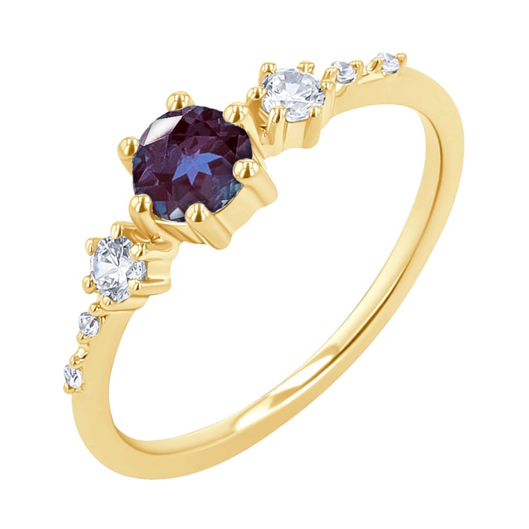 Zásnubní prsten s lab-grown alexandritem a diamanty Willa 145402