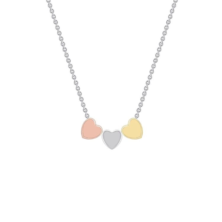 Stříbrný náhrdelník se srdíčky