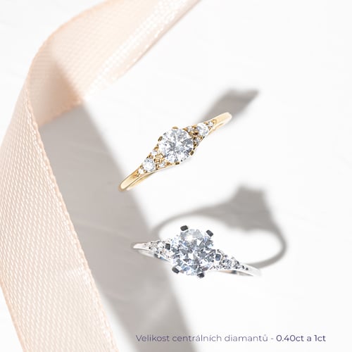 Zásnubní prsten s s lab-grown diamanty Diana