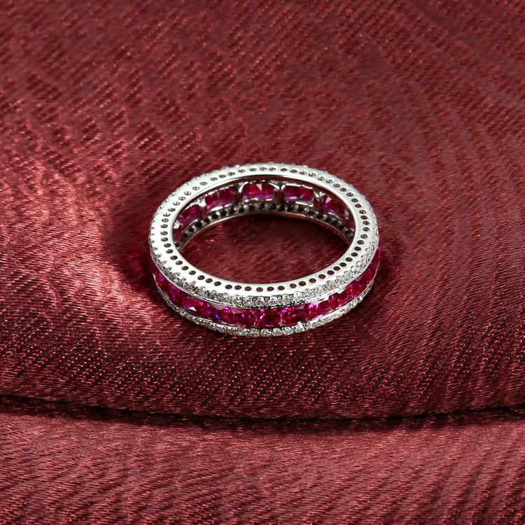 Zlatý rubínový prsten 5078