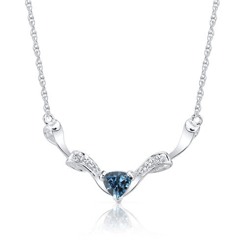 Elegantný stříbrný náhrdelník s topasem Astley 5309