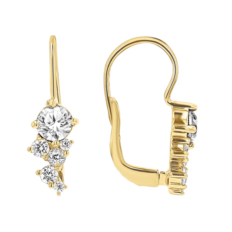 Cluster náušnice s lab-grown diamanty Olga