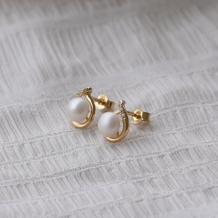 Romantická perlová kolekce šperků ze zlata Jazmine 103571