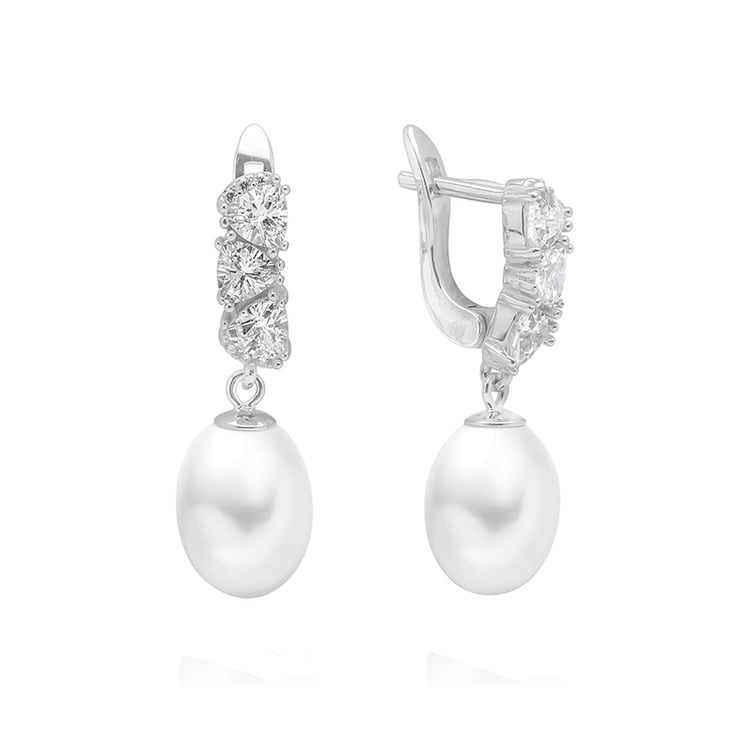 Stříbrné náušnice s perlami