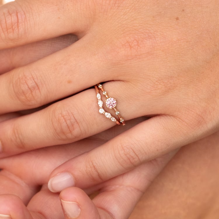 Vykrojený prsten s round, pear a marquise diamanty Craig 142550