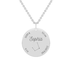 Stříbrný novorozenecký přívěsek s gravírem dle vaší volby Melody