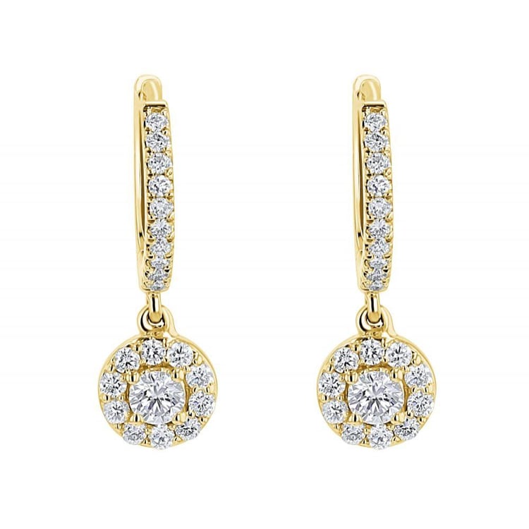 Stříbrné kruhové náušnice s přírodními diamanty 161738