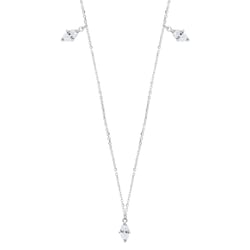 Zlatý náhrdelník s bílým topazem Rosalva