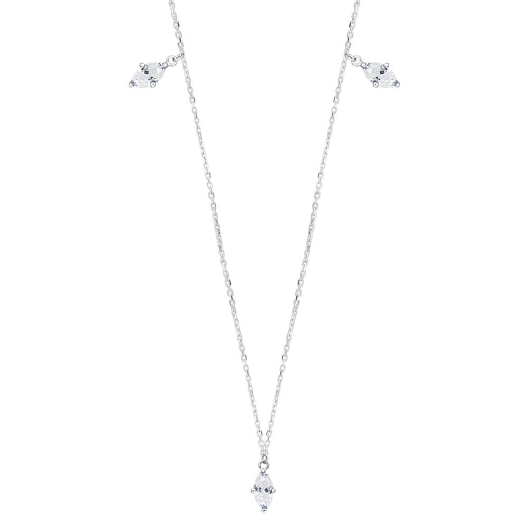 Zlatý náhrdelník s bílým topazem Rosalva 162172