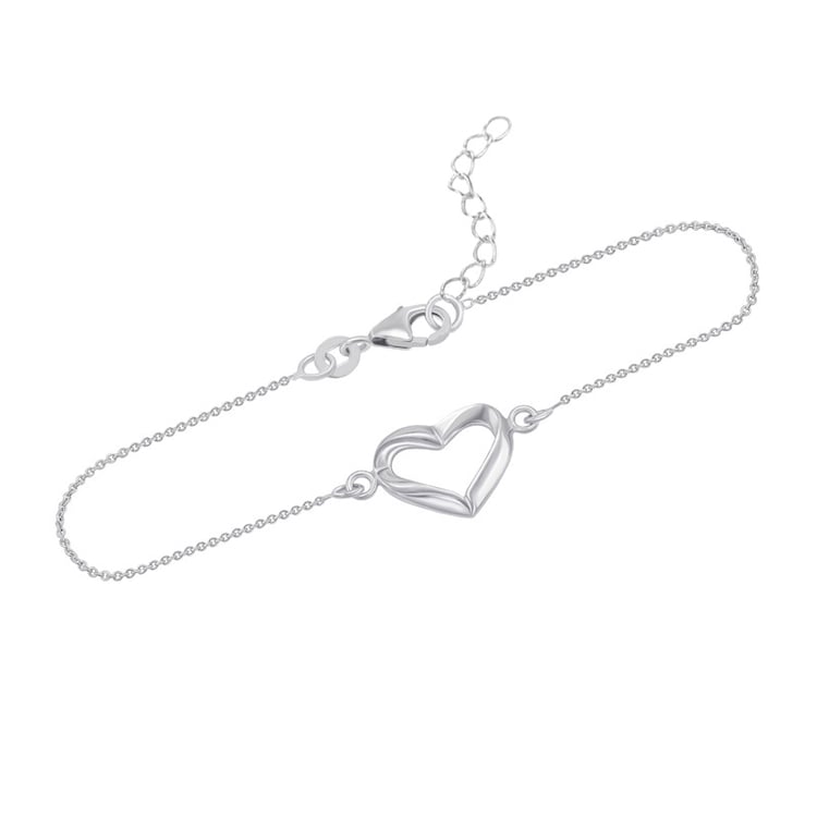 Stříbrný fashion náramek se srdíčkem