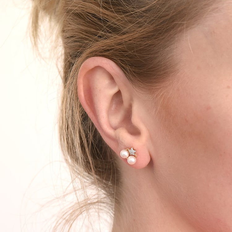 Perlové náušnice ze zlata 86919