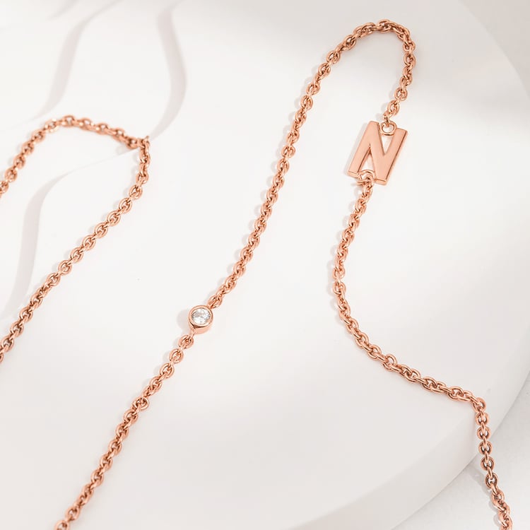 Náhrdelník s písmenkem podle vaší volby a lab-grown diamantem Lupe 156744