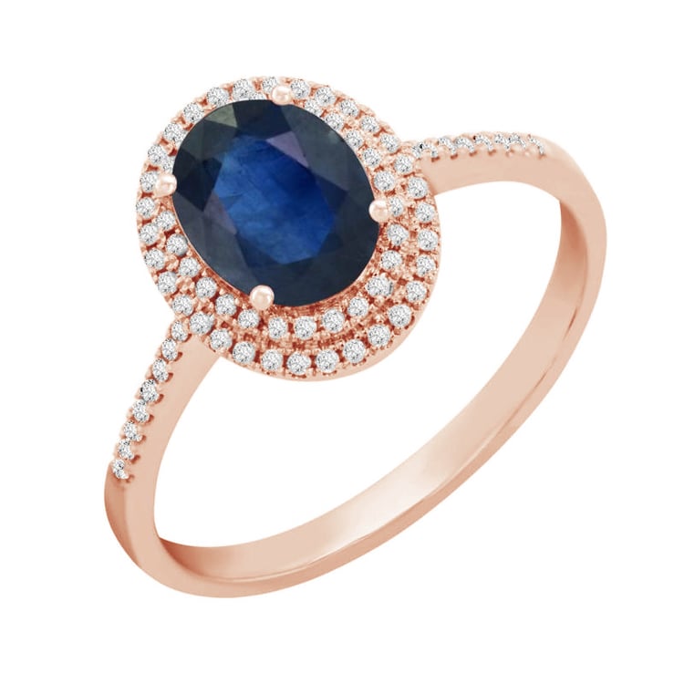 Safírový prsten s diamanty 83267